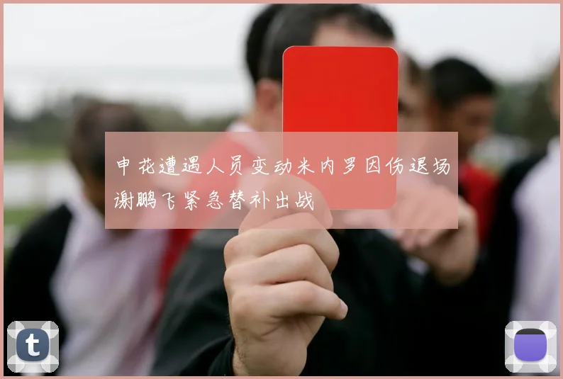 申花遭遇人员变动米内罗因伤退场谢鹏飞紧急替补出战