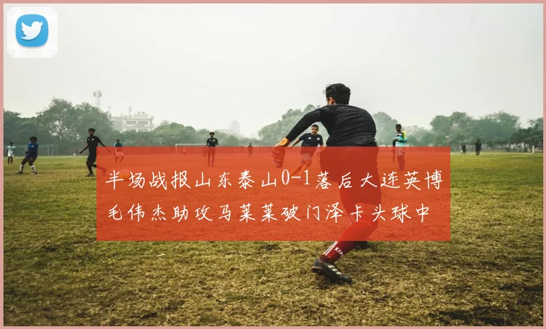 半场战报山东泰山0-1落后大连英博毛伟杰助攻马莱莱破门泽卡头球中柱